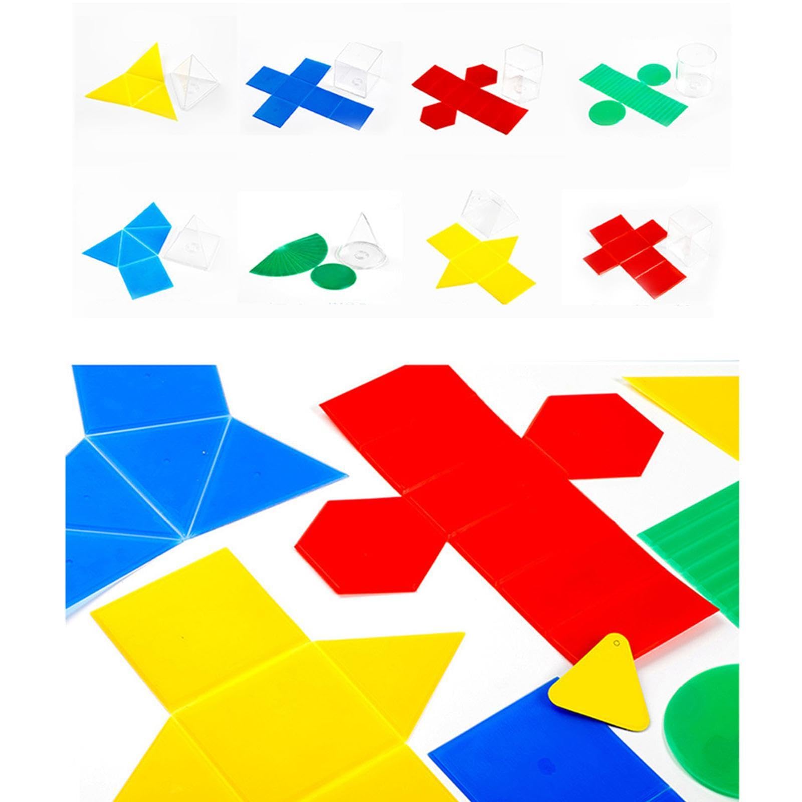 Generic 8x Sólidos Geométricos Formas Geométricas para Niños Útiles Escolares