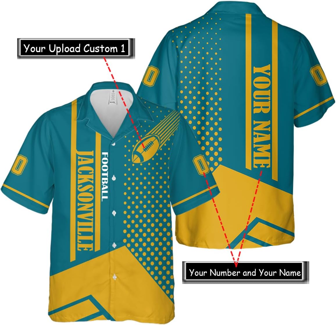 Discover Personalized Jacksonville Football Team Jaguars Hawaiian Shirts for Men, Gift for Fan