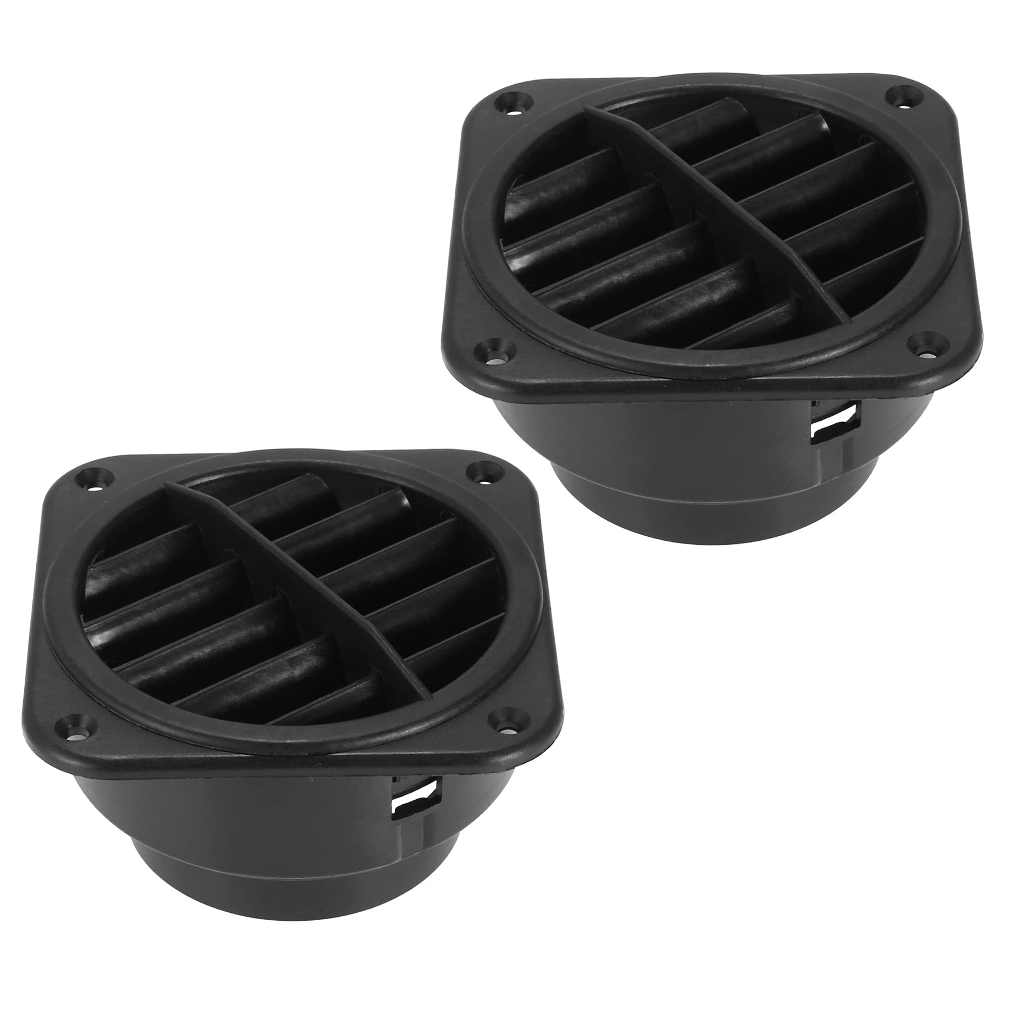 Aputoxz 2pcs Warm Air Vent Outlet 75mm Auto Car Heater Duct Hose Pipe Warm Air Vent Outlet 360 Degrees Rotatable Cars Parking Heater Air Conditioner Steering Plastic