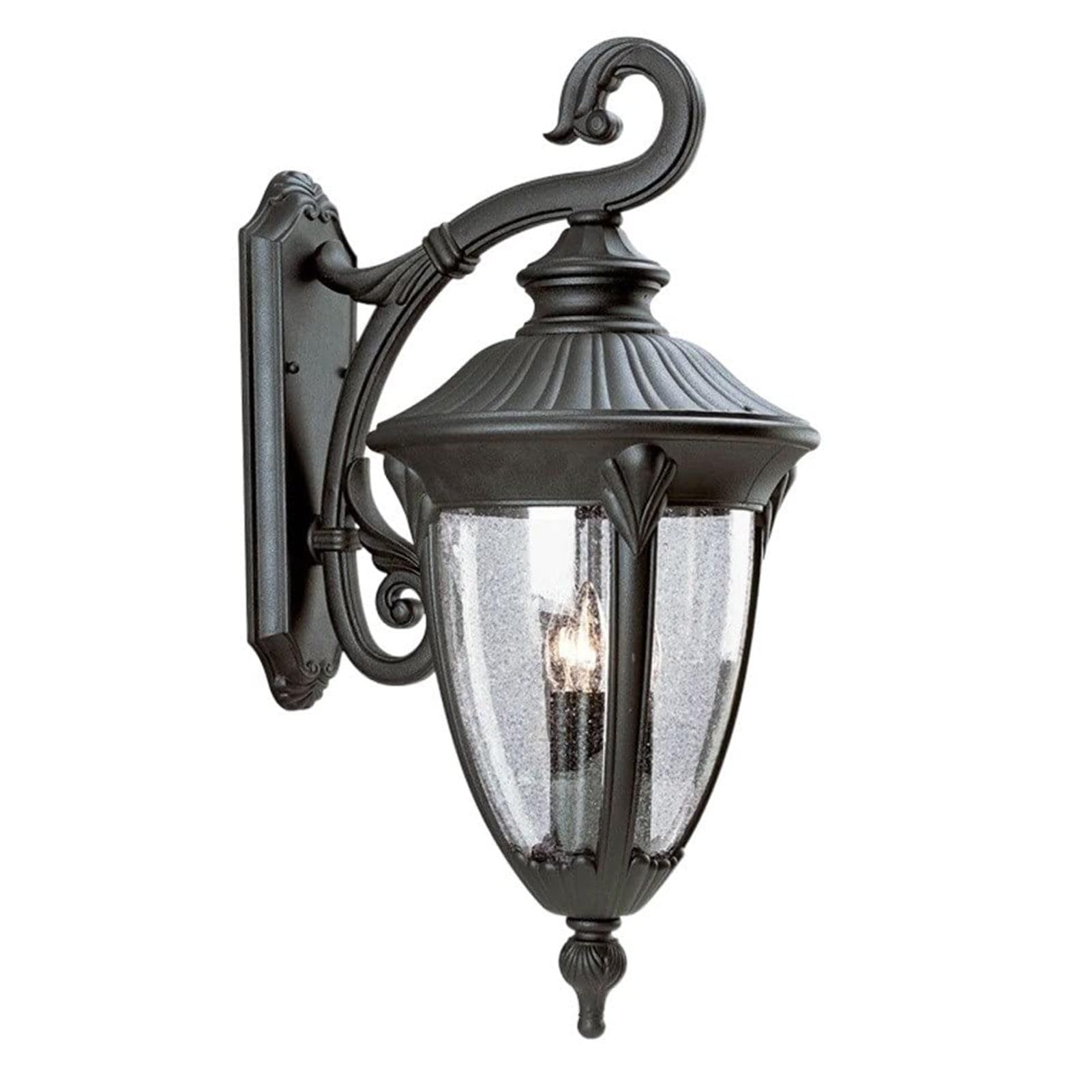 Aplique de pared E27 negro mate para iluminar la entrada exterior y recibir a tus visitas