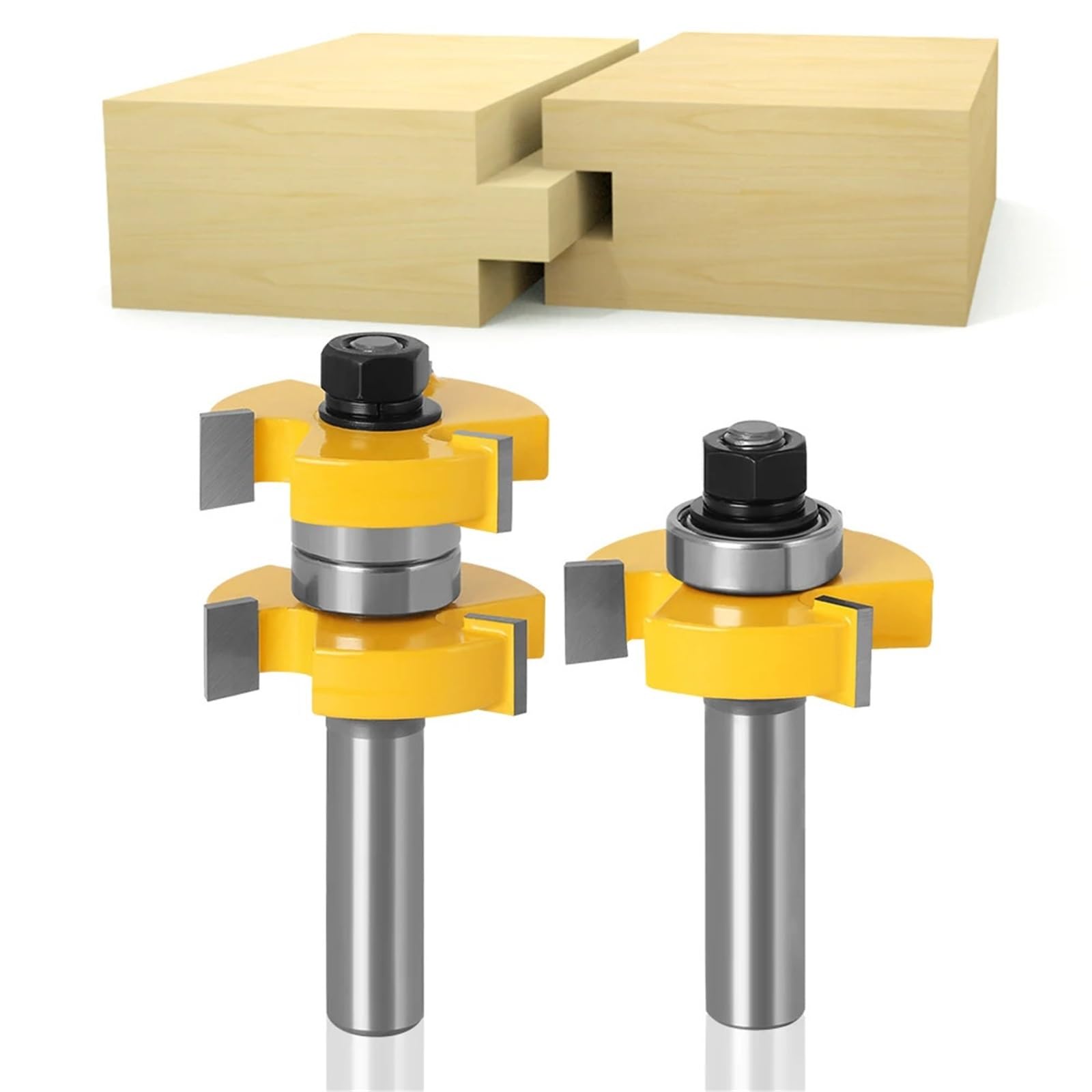 Broca de 1-1/2" de 12 mm con vástago de 1/2" y cabezal de fresado for ranuras de espiga (1 unidad)(12mm shank)