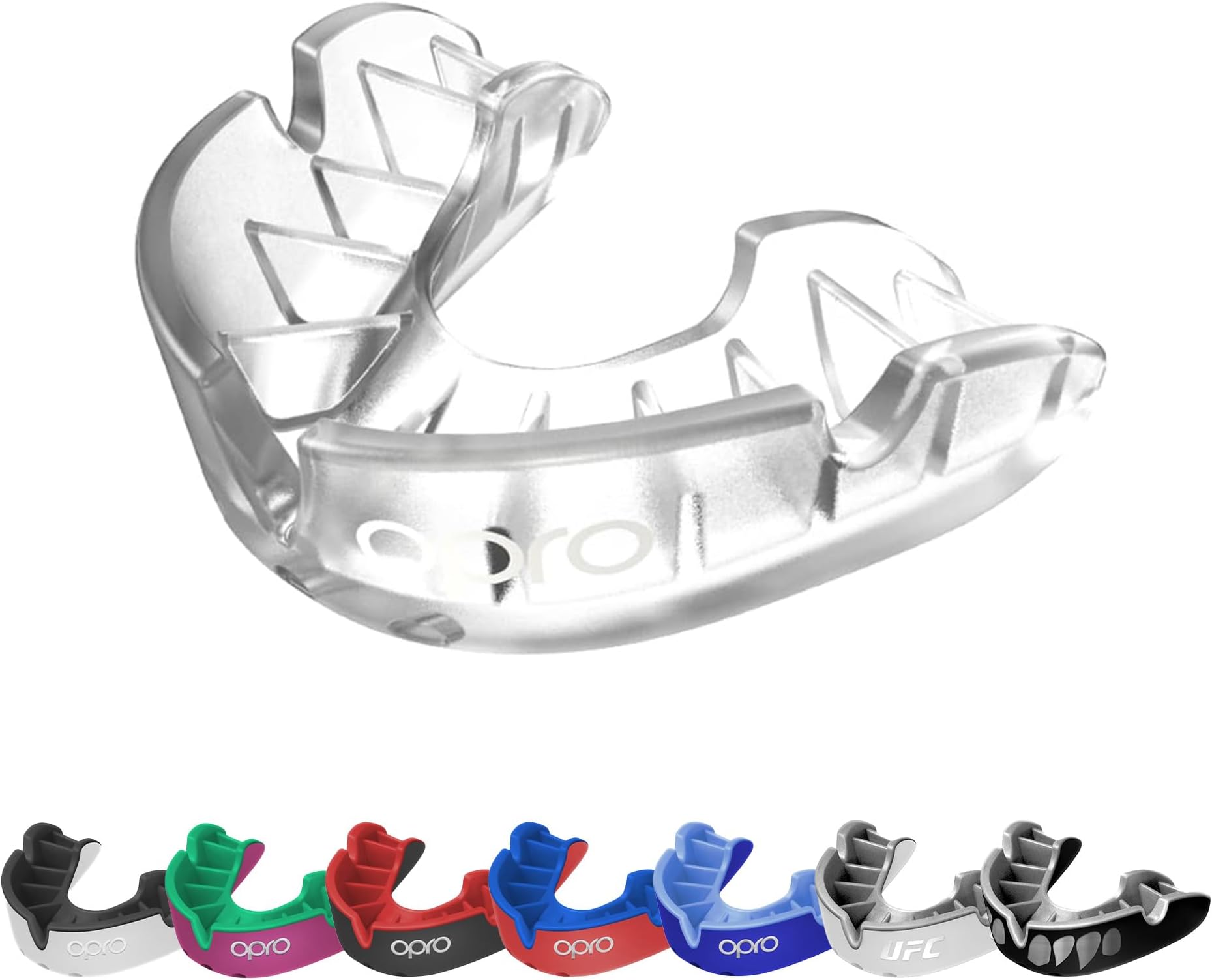 OPRO Silver Level Mouthguard Essential Fit – Gum Shield Adult and Kids – OPRO Mouth Guard Boxing and MMA, Easy Self-Fit Gum Shield Rugby and Hockey – Superior Protection with Dental Warranty