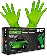 100pcs Green Disposable Nitrile Gloves Extra Thick Diamond Textured Nitrile Gloves | Heavy Duty Assembly & Workshop Gloves Disposable | Size XL