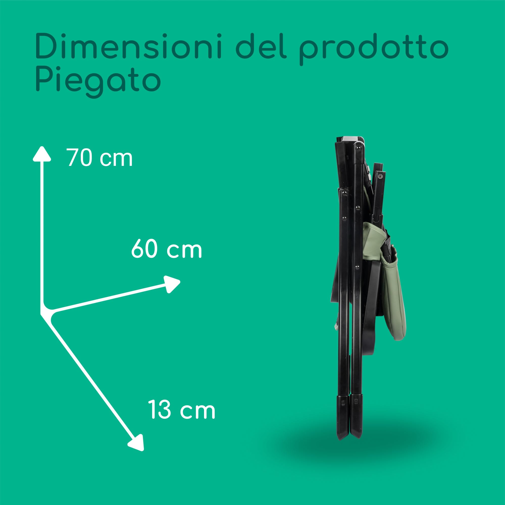Bebeconfort Lily Seggiolone pappa bimbo, 6 mesi-3 anni, 9-15 kg, Seggiolone Pappa Pieghevole Viaggio, Seggiolone leggero (4 kg), Facile da pulire, Seduta Imbottita, Mineral Green