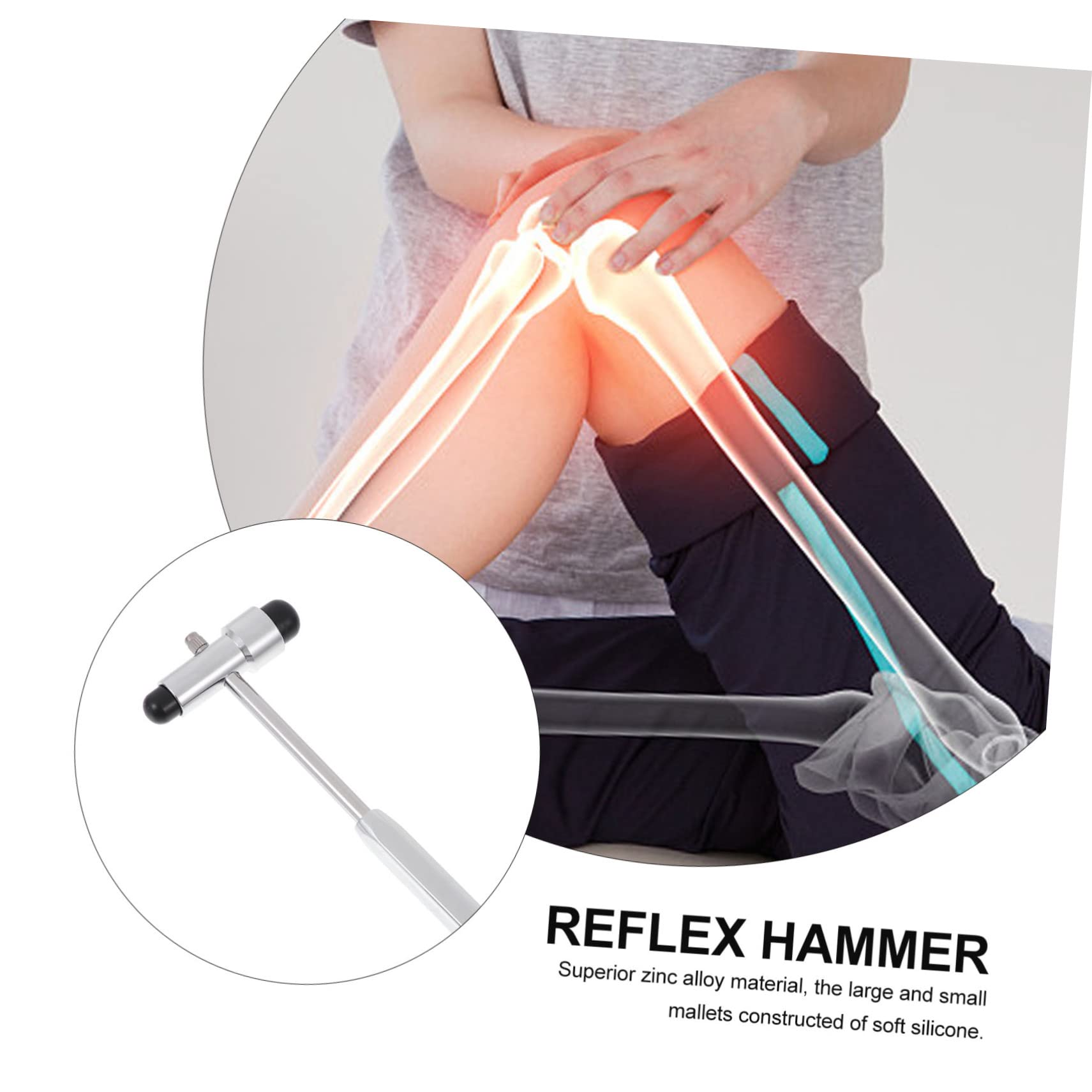 GLEAVI 3stücke Neurologischer Hammer Aus Edelstahl Mit Nadel Und Bürste Ergonomisches Design Für Präzise Reflexuntersuchungen Für Anwendungen Und Fachpersonal
