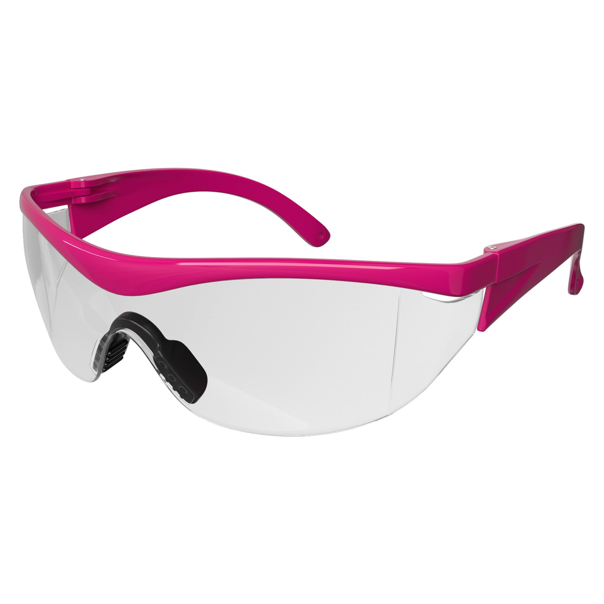 Safety Girl Okulary ochronne Navigator, okulary ochronne dla kobiet, okulary ochronne z nawigatorem, szkło odporne na zarysowania, 3 pary, różowe oprawki, przezroczyste soczewki
