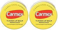 Vista 4 de Carmex Bálsamo labial clásico medicado, 0.25 oz (paquete de 2)