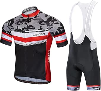 INBIKE Ropa de Ciclismo Hombre con Gel 3D Acogido Maillot Culote Velo Hombre Transpirable y Antitranspirante con 3 Bolsillos Traseros y Detalles Reflectantes Verde S