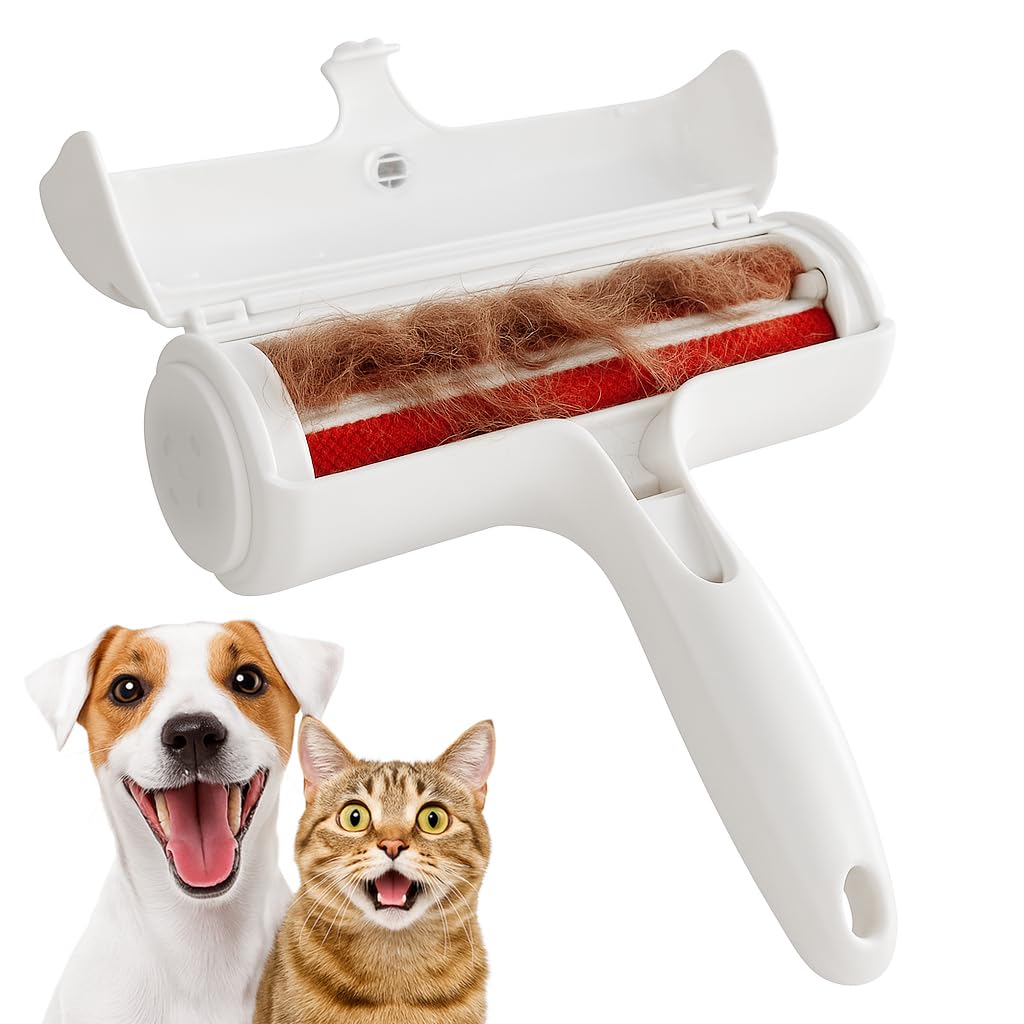 Nado Care Pet Hair Remover Roller - Lint Roller for pet Hair - Self Cleaning Dog & Cat Hair Remover - Remove Dog, Cat Hair from Furniture, Carpets, Bedding, Clothing and More.