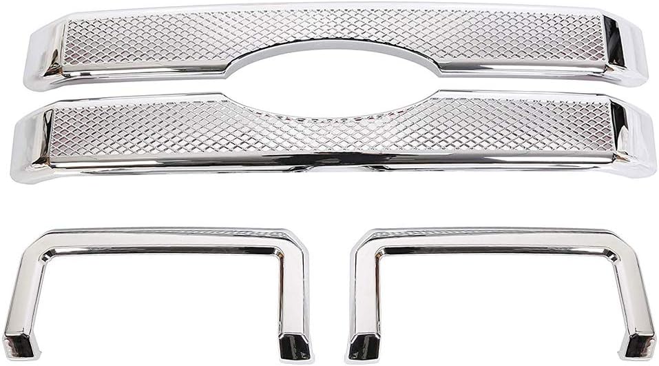 YOUNGERCAR Grille Covers for 2011-2016 Ford F-250 F-350 F-450 Super Duty - ABS Painted Black Front Bumper Hood Grill Cover-4PCS Cover (Not a grille replacement)