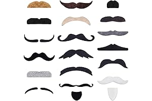 Masquerade Merriment: 60 Self-Adhesive Mustaches for Disguise and Deception