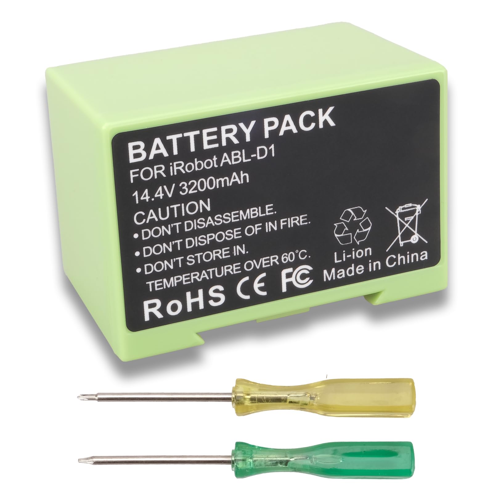 14,4 V 3200 mAh Batería Compatible con iRobot Roomba e-Serie e i, i8 i8+ i7 i7+ i4 i4+ i3 i3+ i6 e5 e6 J7 7150 7156 7158 7558 3150 3158 3550 e5150 e5152 e6198 ABL-D1 ABL-D2 Aspirador Robot