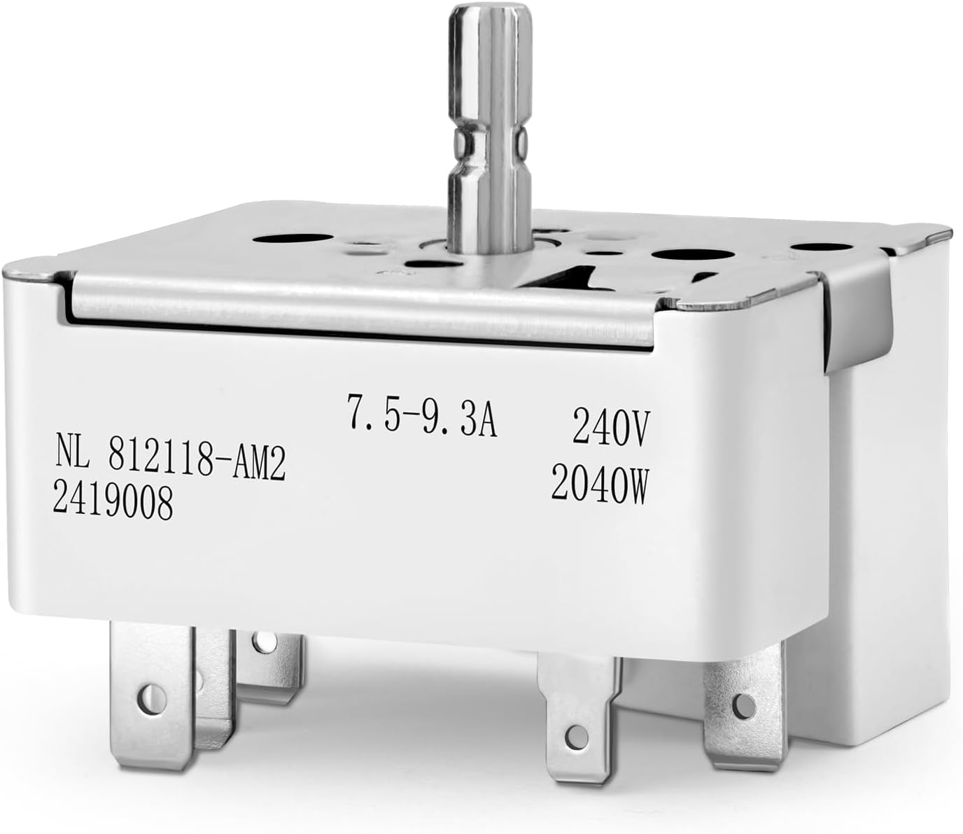 WB24T10027 Range Infinite Control Switch for 8-Inch Surface Burner, Compatible with GE Cooktops/Stoves, Replaces 164D1816P10,AP2024074, AH236752, PS236752, 769694