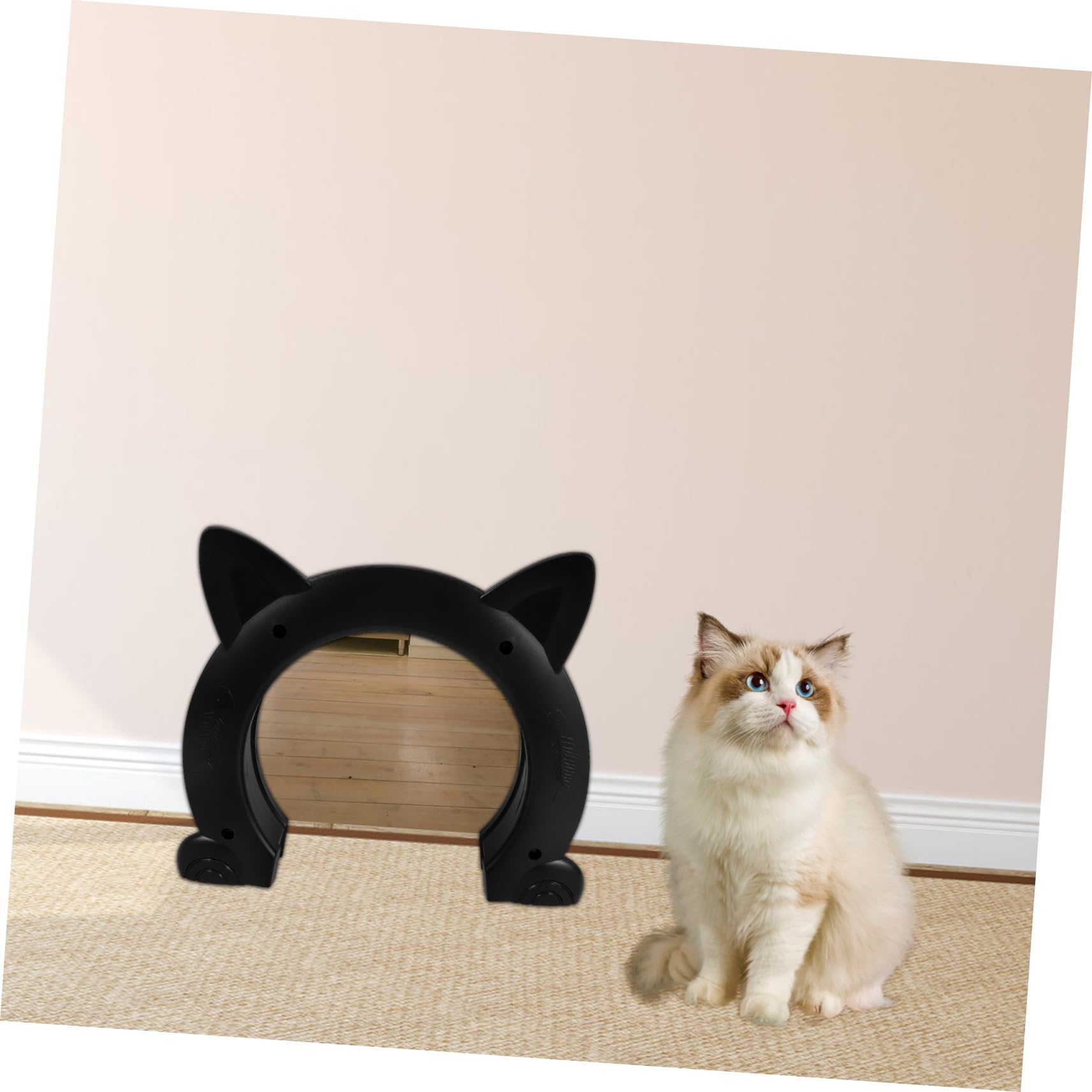 UPKOCH Katzenklappe für Innenbereich Haustiertür Katzenklappe aus Kunststoff Türhalterungen Katzenförmige Tür für Katzen und Kleine Hunde