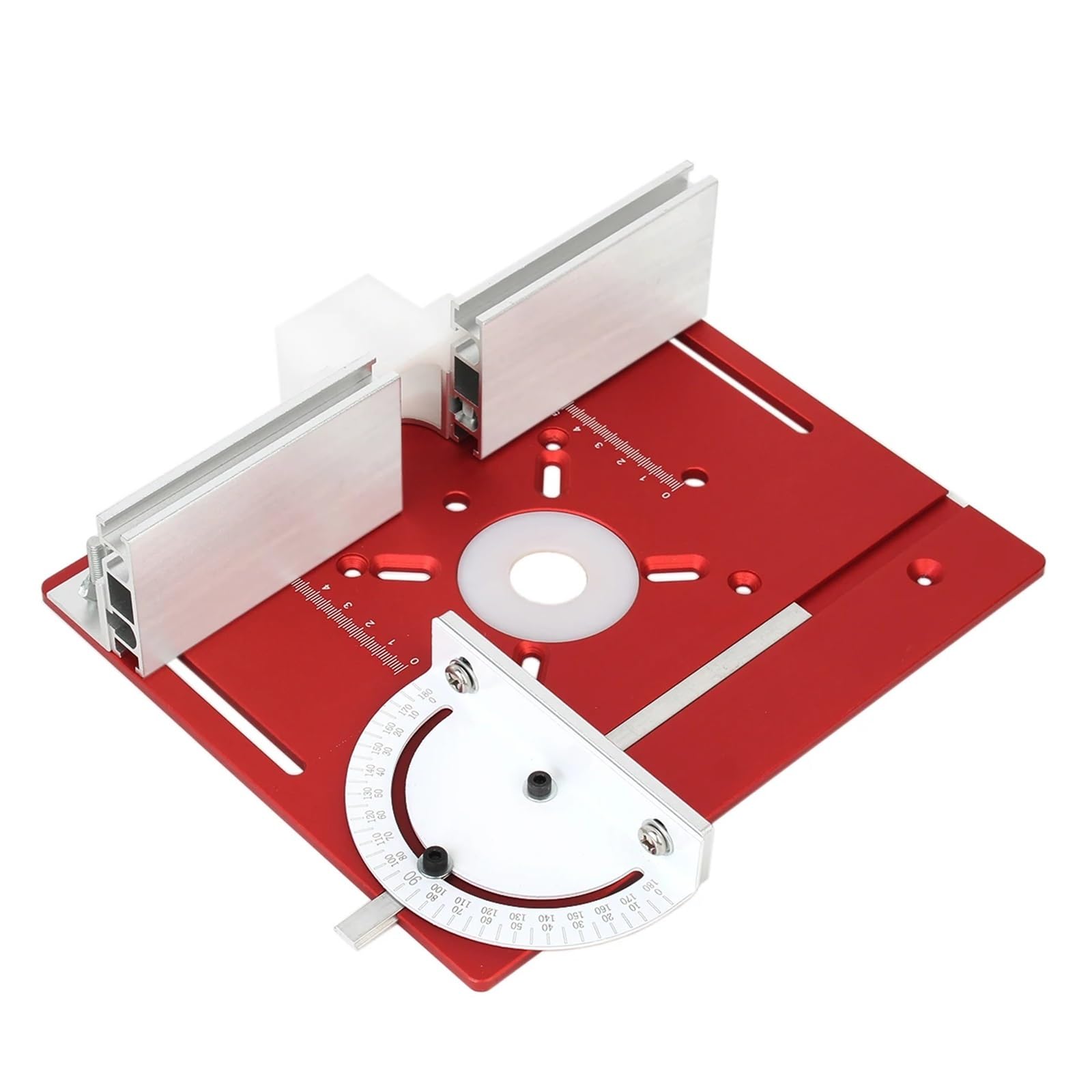 Placa de inserción de Mesa de enrutador, Bancos de carpintería enrutador de Madera de Aluminio con Herramientas de 4 Anillos (Tipo 1)