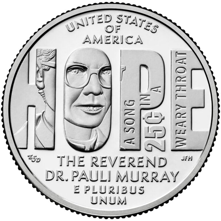 2024 P, D Rev Dr. Pauli Murray, American Women Quarter Series 2