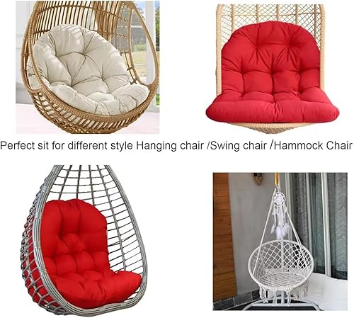 Miniatura 7 de Martha Lia Cojines para silla de columpio de huevo, cojín de asiento de cesta colgante impermeable, cojín de cesta colgante extraíble, cojín para