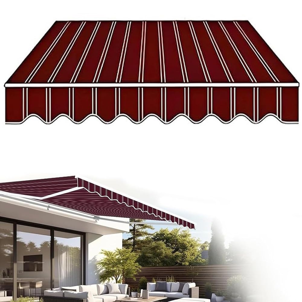 Toldo retráctil de repuesto de fácil ajuste para protección solar exterior 3,3x3m