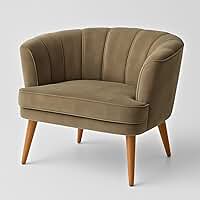 Poltrona Cadeira Decorativa para Sala de Espera Recepção Resistente Ergônomica MOBLAN decor (Cappuccino)