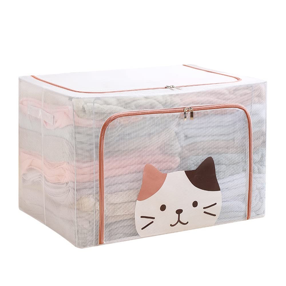 Sac de rangement vêtements grande capacité double fermeture éclair et poignées