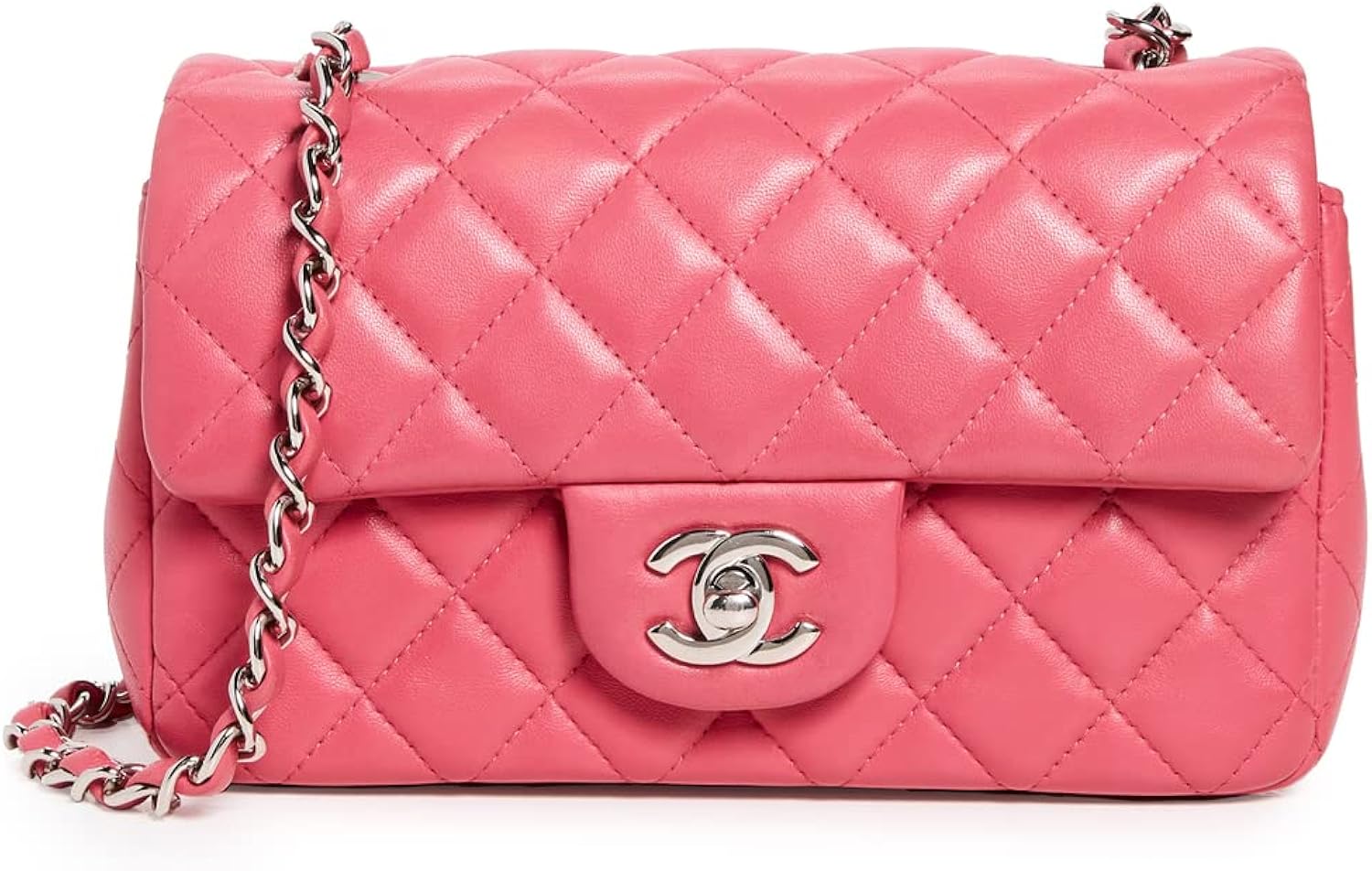 CHANEL Bolsa de solapa rectangular de piel de Dominican Republic