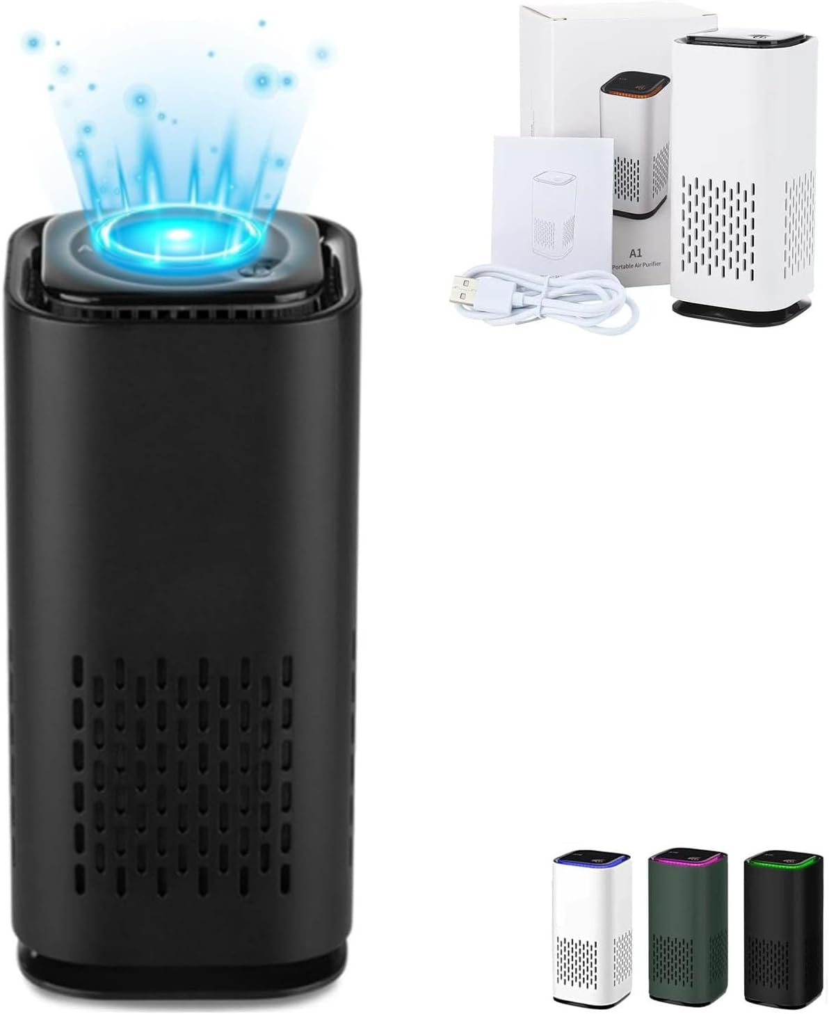 Pawtins Pet Air Purifiers for Home Pee Smell, Mini Portable