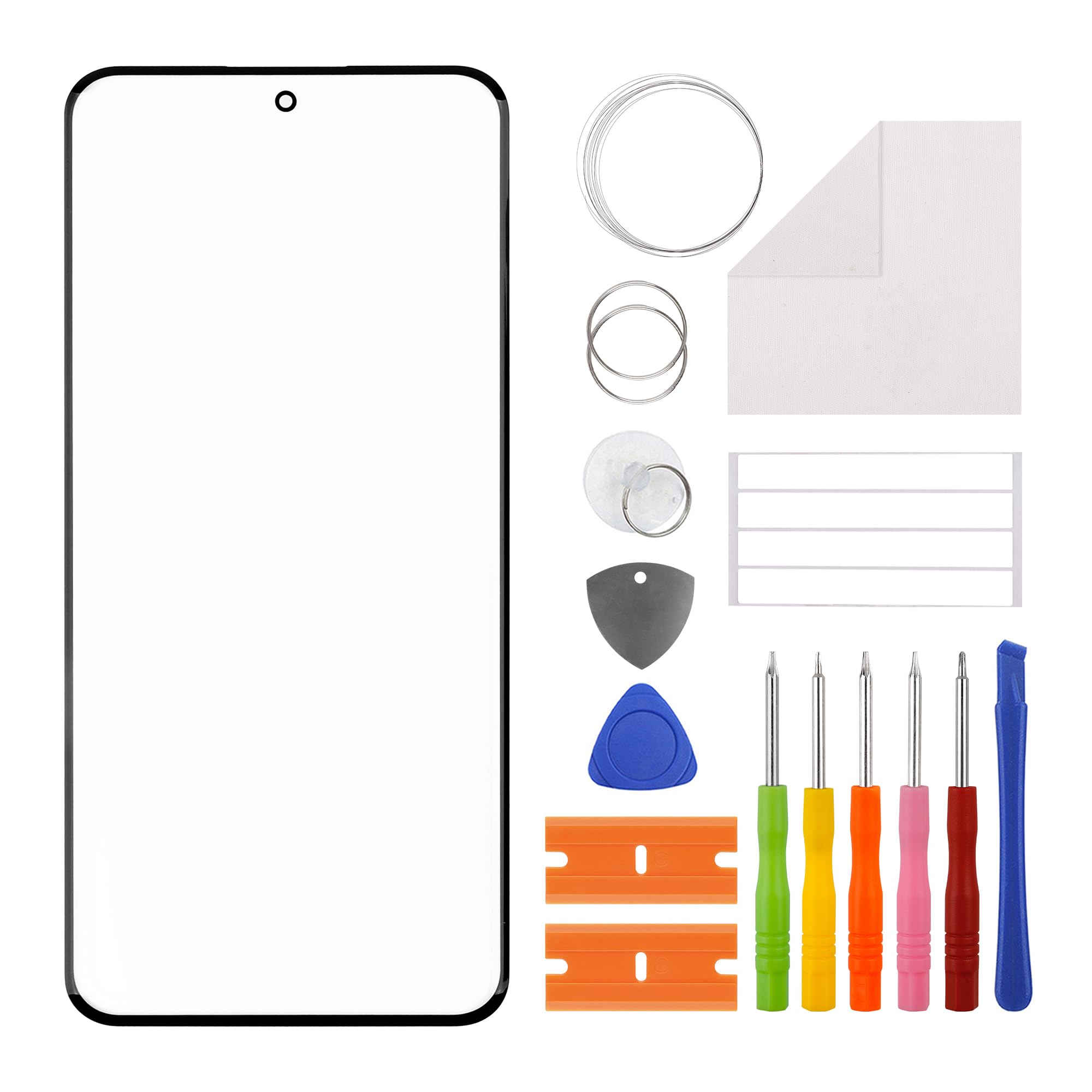 Duotipa New Front Glass Repair Kit for mi 14 Ultra,Front Glass Screen Replacement for Xiaomi 14 Ultra with OCA with Repair Tools Kit.-No display and touch digitizer