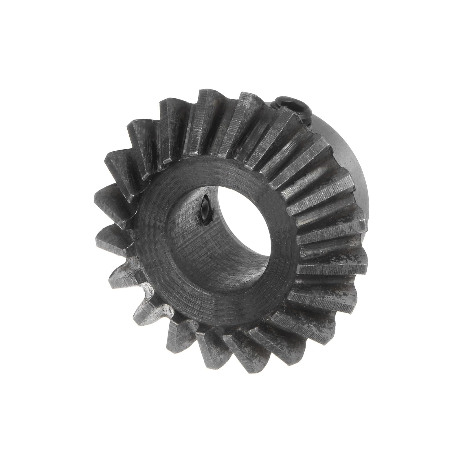 sourcing map 2pcs Biseau Engrenage 1,5 M 20 Dents 10 mm Arbre Trou 1:1 Conique Conique Pignon Engrenage 45# Acier 1.5 Module 90 Degré Direction Engrenage avec M5 Fixation Trou