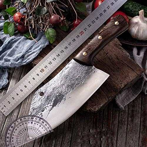 Meat Cleaver, 7inch Slicing knife Japan Kitchen Chef Knives Wood Handle Meat Fruit Vegetable Fish Butcher Knife Chinese Cleaver High Carbon Knives