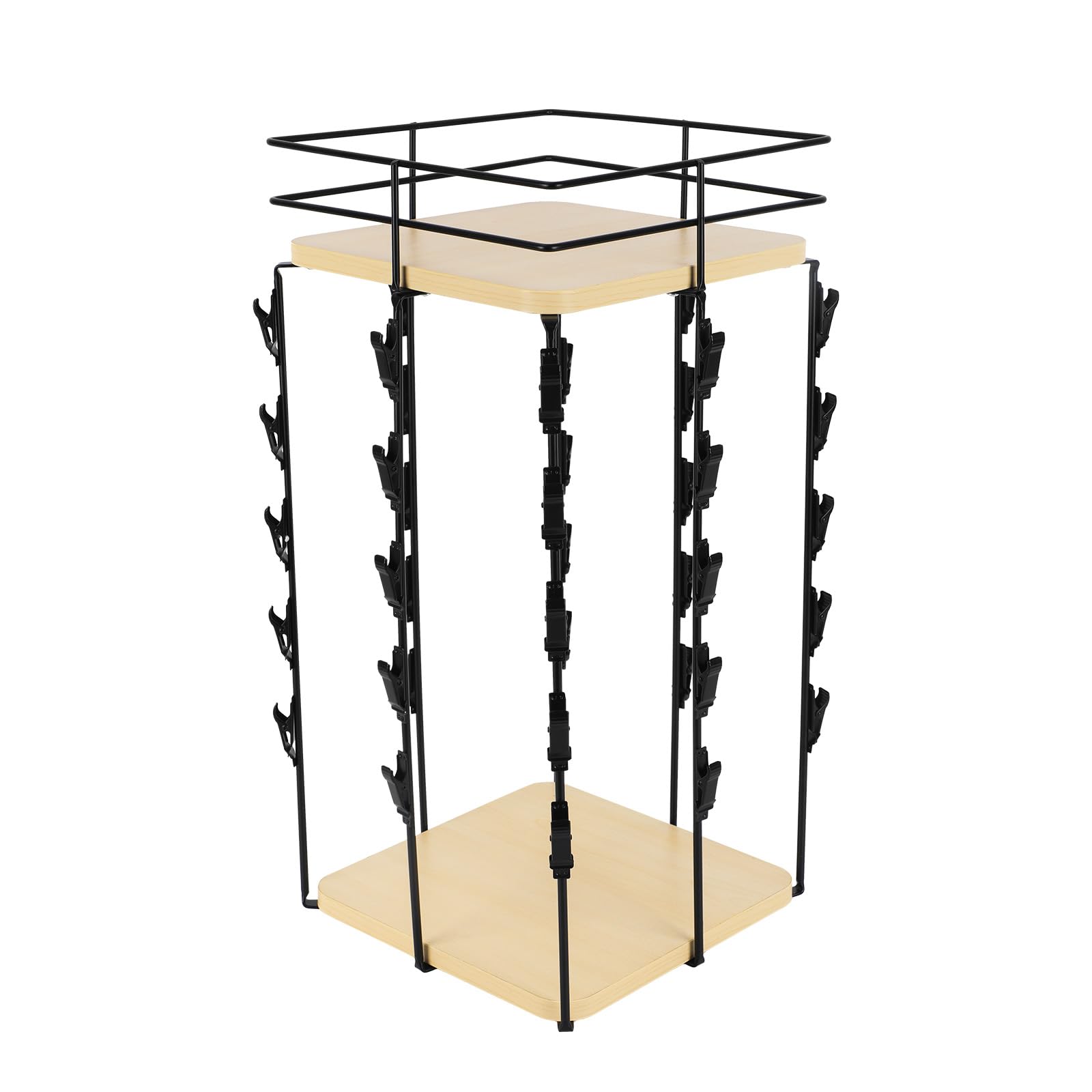 Penitue Porta Patatine, 8 Ripiani 40 Clip Girevole a 360 Gradi Espositore per Snack con Cestello Portaoggetti Superiore Organizer Snack per Patate Patatine Caramelle Bevande Feste Ufficio