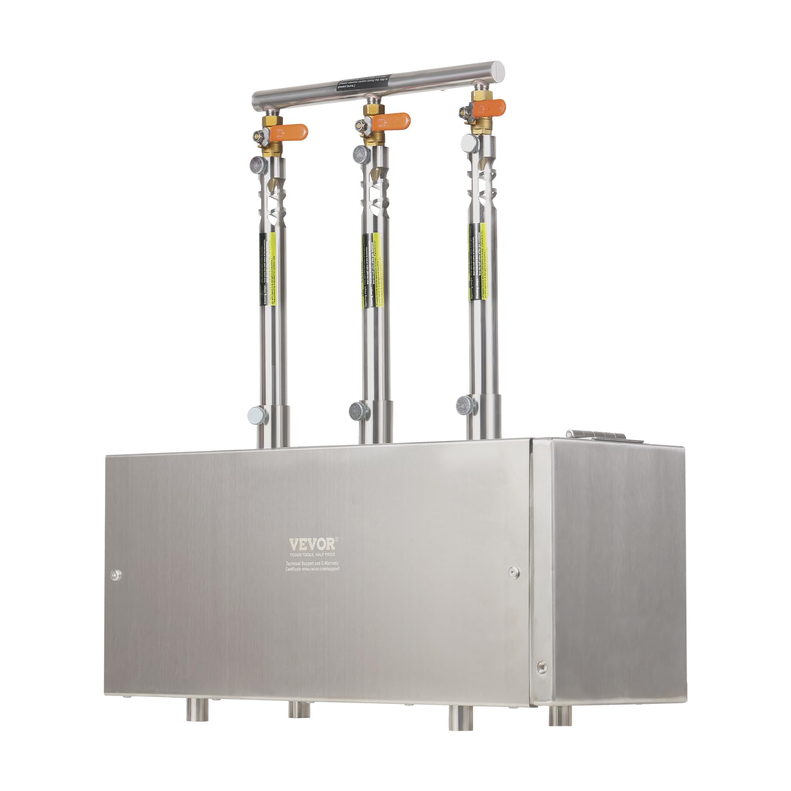 VEVOR tragbare Propangas-Schmiede mit 3 Brenner 1427 °C, Hufschmiede Schmiedeofen mit quadratischer Form, Edelstahl, Gasschmiedewerkzeuge und -ausrüstung, Schmelzofen Verwendung zum Metallschmieden