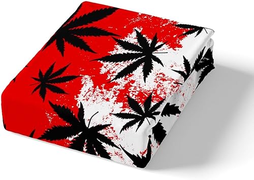 Miniatura 4 de Juego de ropa de cama con estampado de hojas de marihuana, hojas de cannabis, para niños y niñas, con estampado de plantas botánicas, funda de