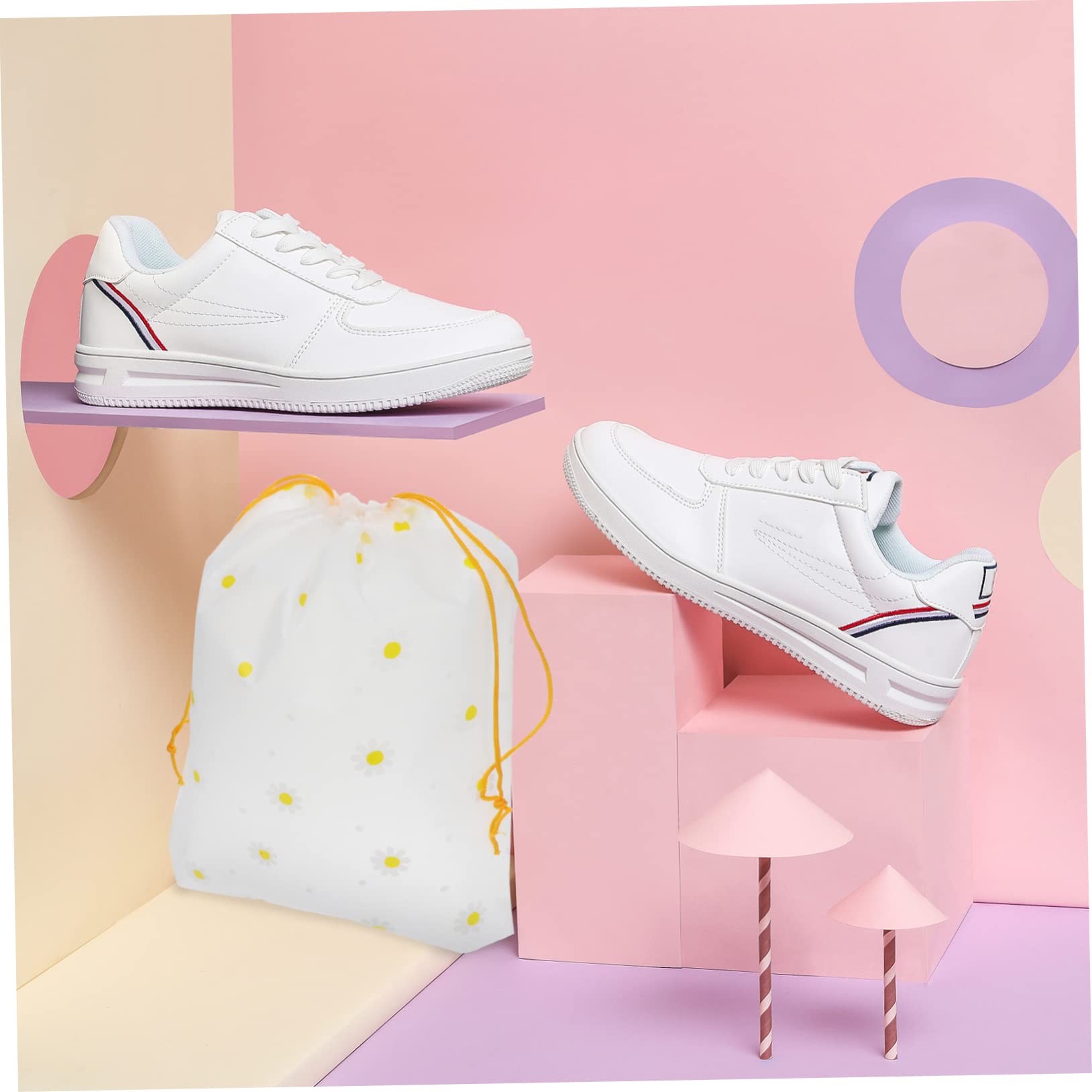 Cabilock 2 Sätze Schuh Aufbewahrungstasche Kleine Papiertüten Beutel Wiederverwendbare Einkaufstasche Aufbewahrungstaschen Segeltuchtaschen Masse Tüten Zum Mitnehmen Sport 25 Stück * 2