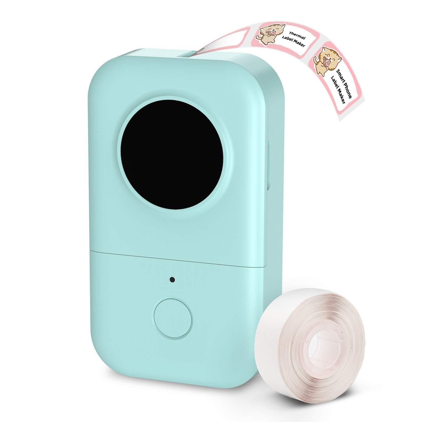 Stampante portatile for etichette wireless for smartphone, termica, piccola, ricaricabile,Resistente alle cadute(Groen)