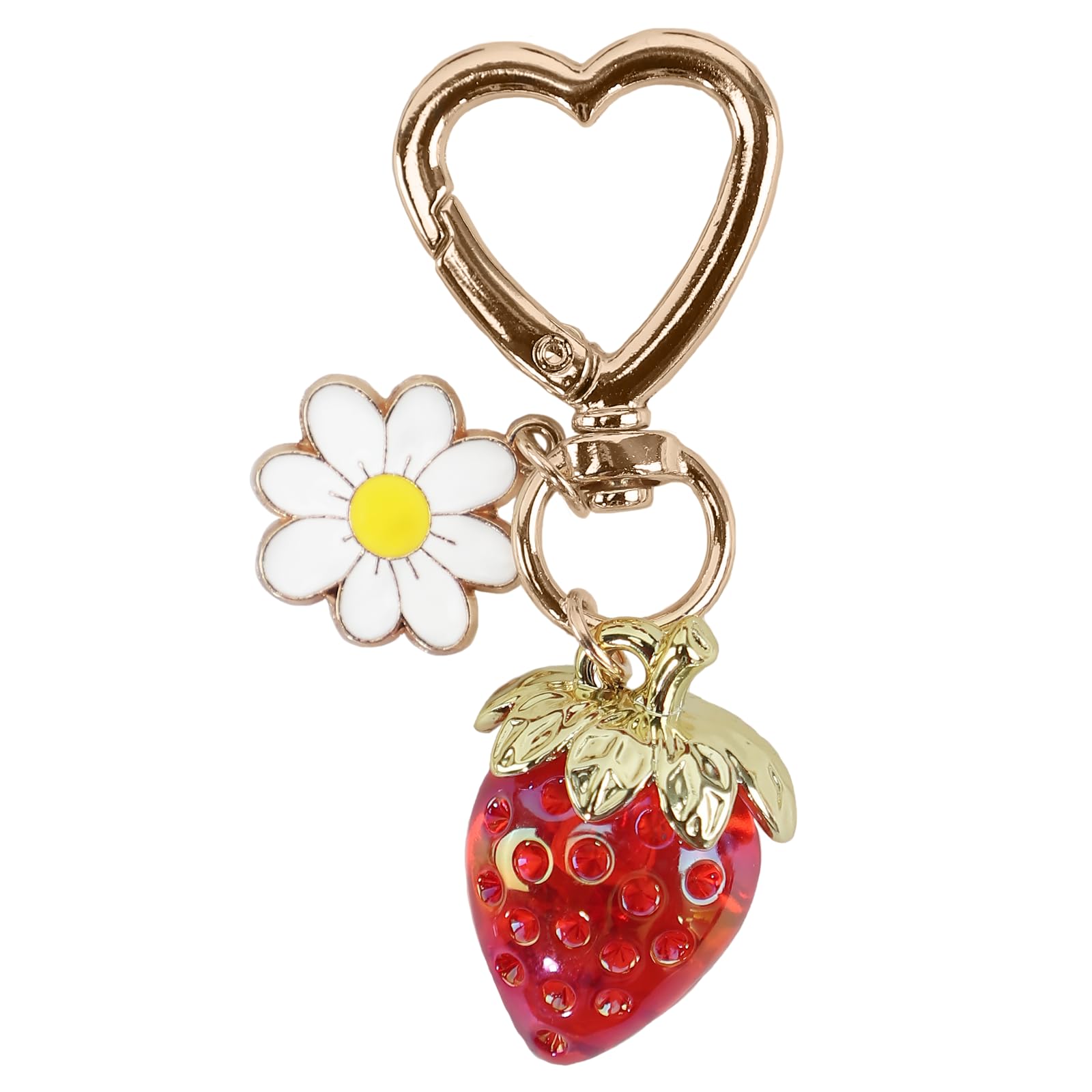 U+U Strawberry Bag Charms, Cute Keychains for Women and Girls, Decorative accessories for Purses, Wallets, Home and Car Keys