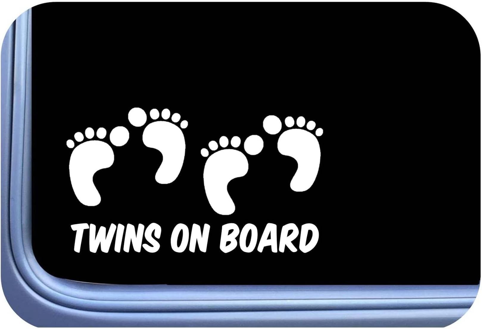 EZ-STIK Twins On Board Decal L993 8" Baby Sticker Car Window