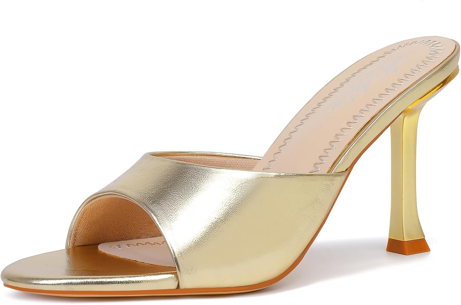 Mostrin Kitten Heels for Women Round Toe Heels With Bow Vintage Mules Sexy Slip on Stiletto Backless Sandals for Party Daily