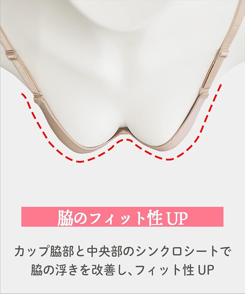 Amazon | [Wing/Wacoal] ノンワイヤーブラ 2枚セット 動いてもズレ