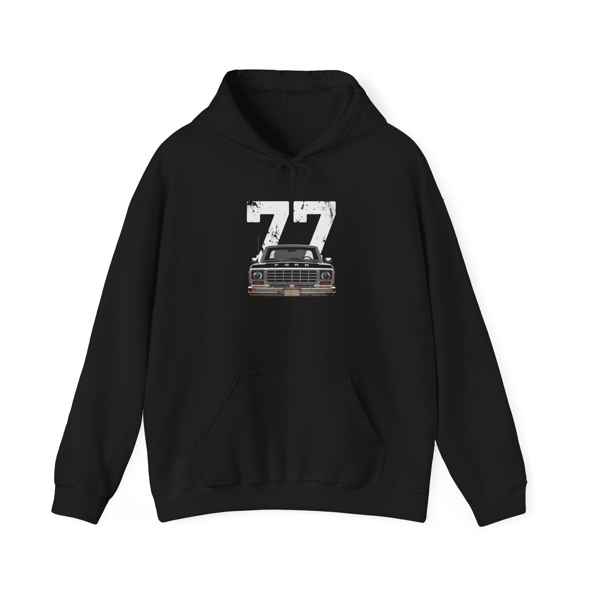 1977 F150 bluza z kapturem postarzana 77 klasyczna pickup truck styl vintage graficzny sweter prezent