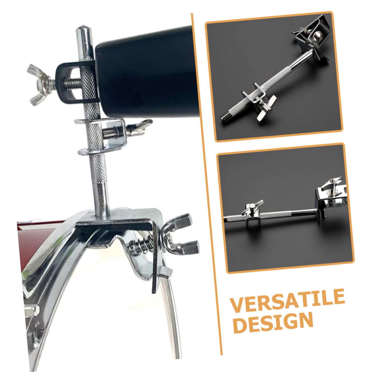 NULYLU Cowbell Mount Bracket Drum Set Accessory Drum Clamp for Cowbell Holder