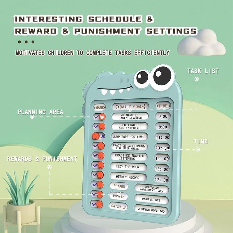 Miniatura 4 de 2 unidades de notas portátiles para niños, varios diseños de dibujos animados de mis tareas, tabla deslizante de lista de verificación con 24