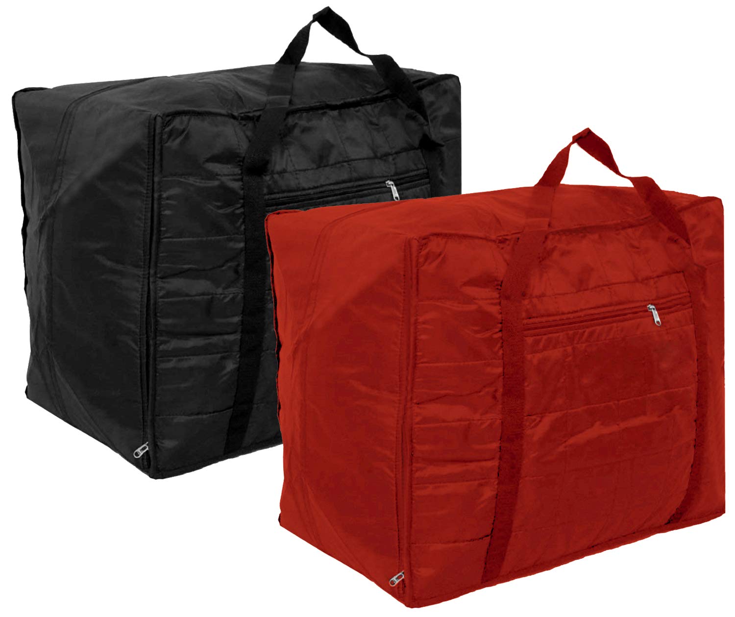 Parachute 2 Pieces Jumbo Attachi Bag Travel Handbag Storage Carrying Bag, Blanket Cover,Duffle,Travel Multi-Purpose Bag (Black & Maroon)-image-43