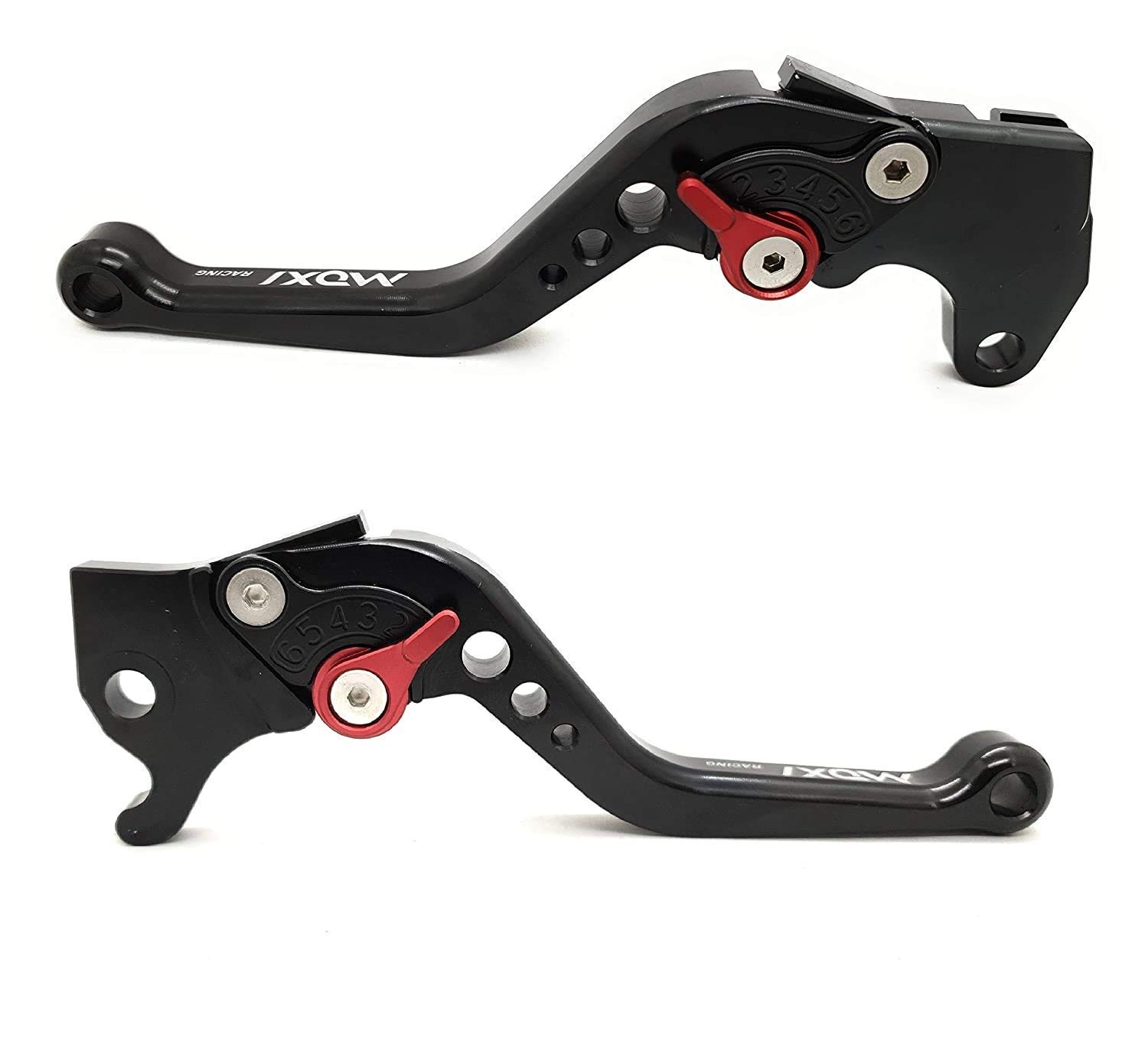 Clutch and Brake Levers - 6 Positions Adjustment Brake & Clutch Lever (Bullet, Black)-image-44