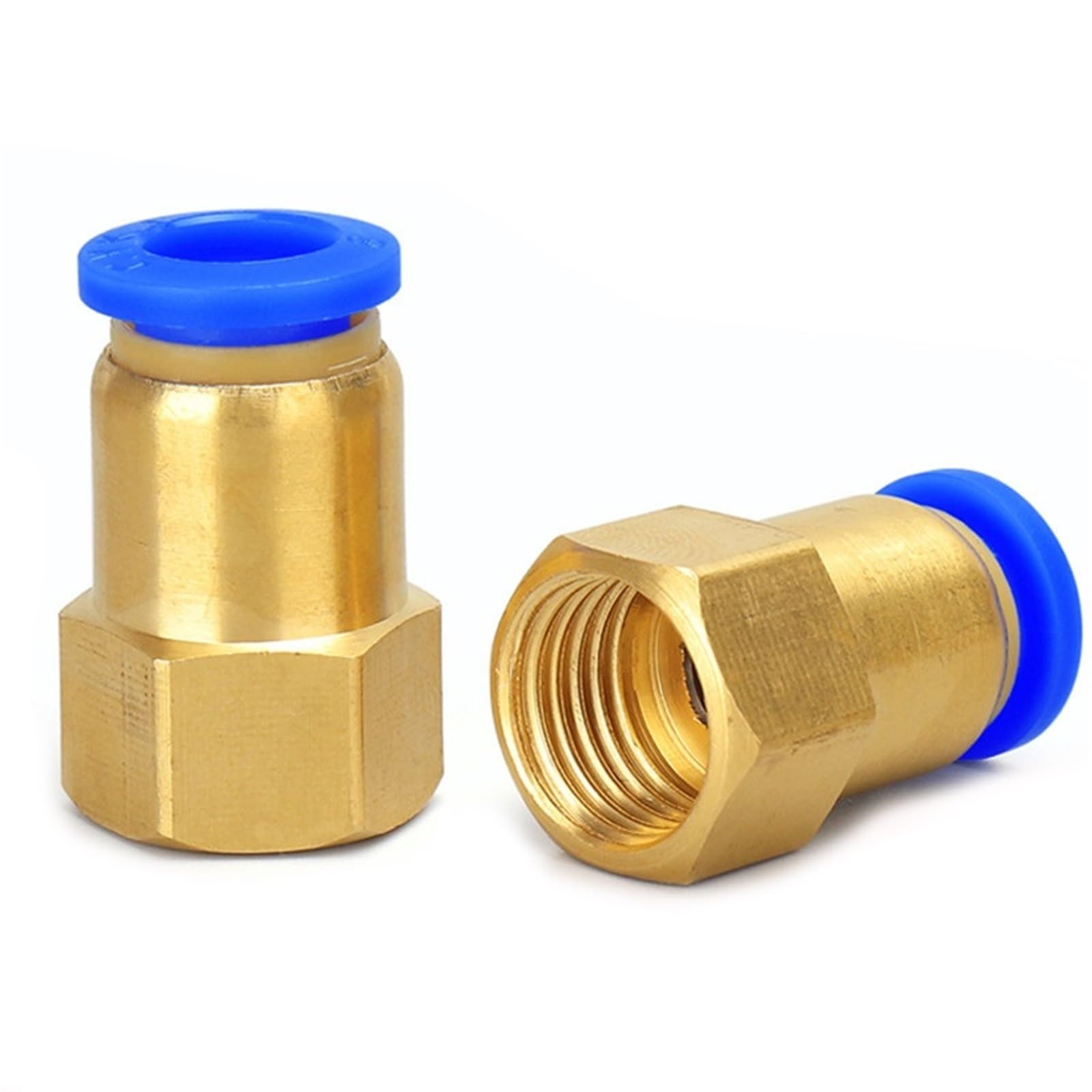 Szybkozłącze pneumatyczne do węża 4, 6, 8, 10, 12 mm, gwint wewnętrzny 1/8", 3/8", 1/2", 1/4", mosiądz, 1 sztuka (8-04,10 szt.)