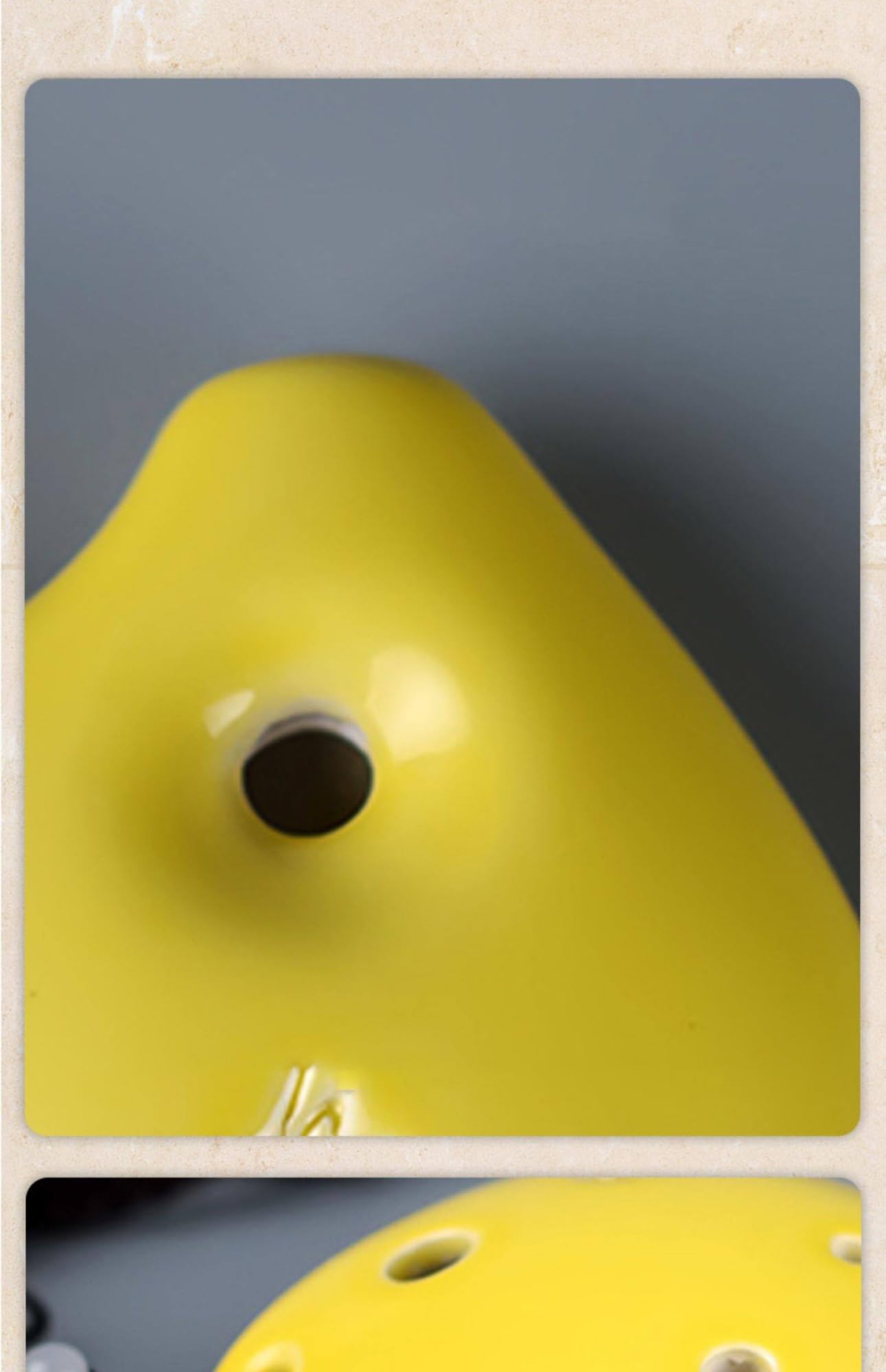 Set Ocarina Strumento Per Principianti Smaltato Giallo Chiave C Per Performance Professionali A 6 Fori