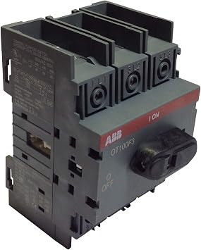 ABB - OT100F3 - Disconnect Switch, Non-Fused, 100A, 3P, Base/DIN Rail Mount, Each