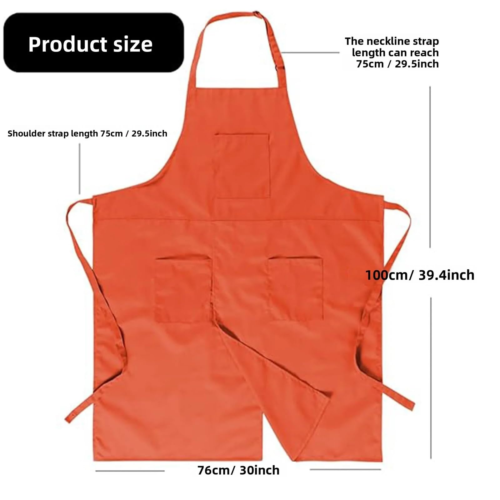 Delantal de cerámica con pierna dividida Delantal con pechera estampado for trabajos de cerámica, impermeable, lona, ​​para trabajo