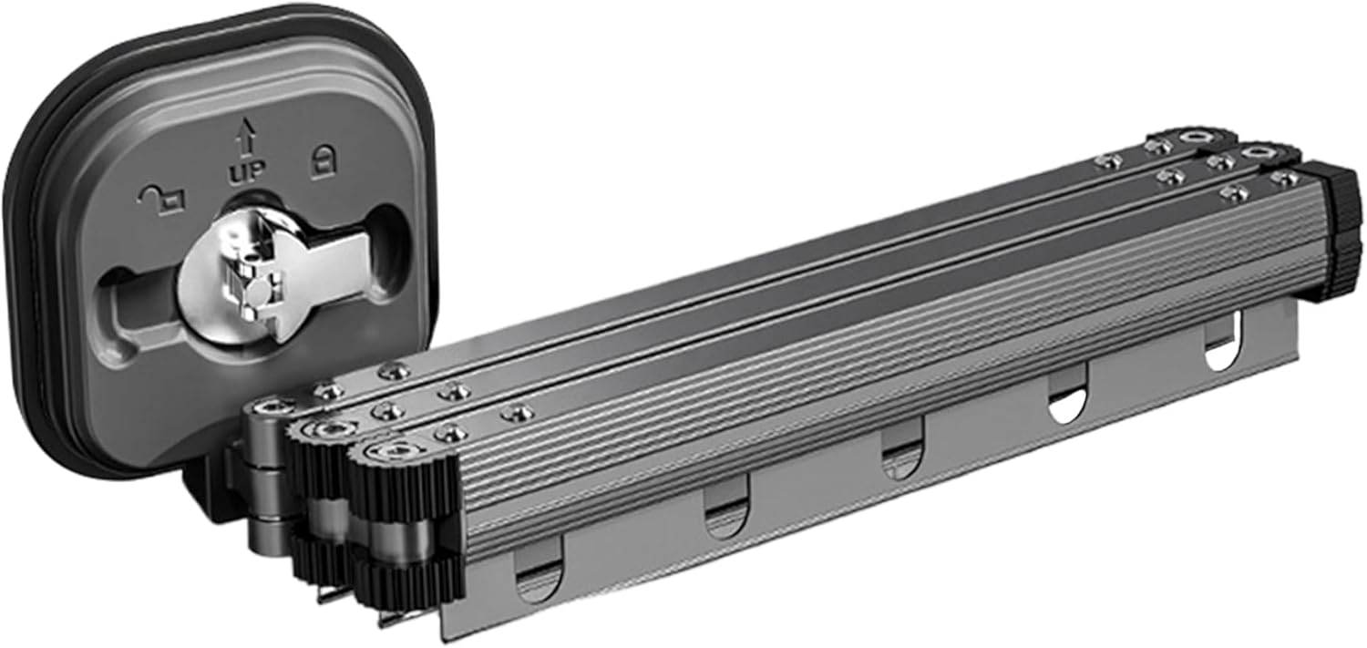 Wall Mounted Drying Rack with Suction Cup, Tri-Collapsible Drying Rack, Retractable Laundry Clothes Drying Rack with 15 Hooks, Aluminum Wall Airer for Balcony, Bathroom 3 Fold Collapsible Drying Rack