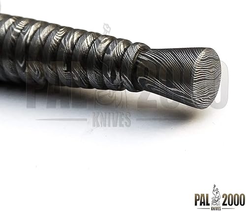 Miniatura 7 de Cuchillos  Hecho a mano de acero de Damasco  Cuchillo de hoja de doble filo  Mango de Damasco  Cuchillo con funda  Regalo ideal para hombres,