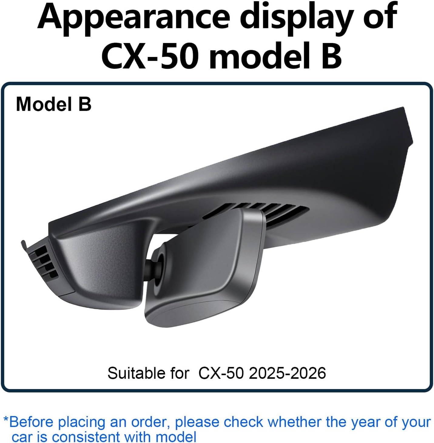 Front 4K & Rear 1080p Dash Cam Custom fit for Mazda CX-50 2025 2026(Model B), UHD 2160P Video, Free App & WiFi, 128GB Card